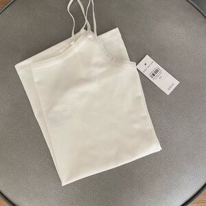 Ann Taylor White Satin-Look Spaghetti Strap Cami